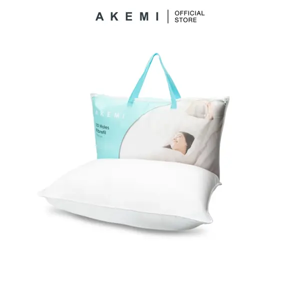 AKEMI Sleep Essentials 10 Holes Fibrefil Pillow best pillow singapore