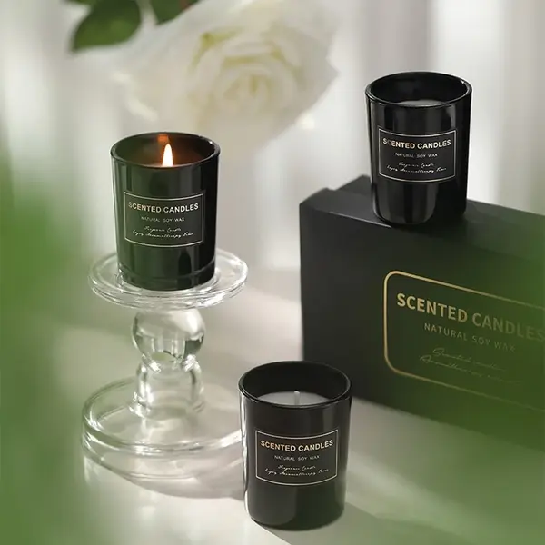 hari raya gifts Bouxée 50g Hot Stamping Glass Cup Scented Candle