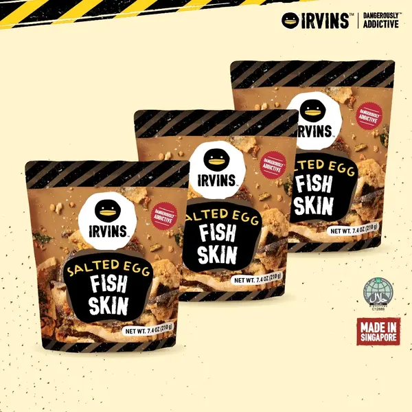 IRVINS Signature Salted Egg Fish Skin halal snacks delivery singapore