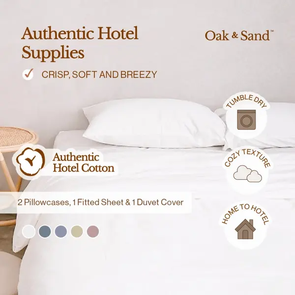 Oak and Sand Luxury Hotel Cotton Bedsheet Set