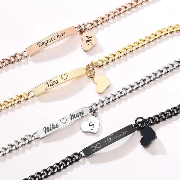 hari raya gift ideas Vnox Women Gold Heart Bracelet