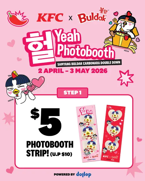 Things to do in Singapore this Weekend - KFC x Samyang x Dollop Studios Photo Booth pop-up