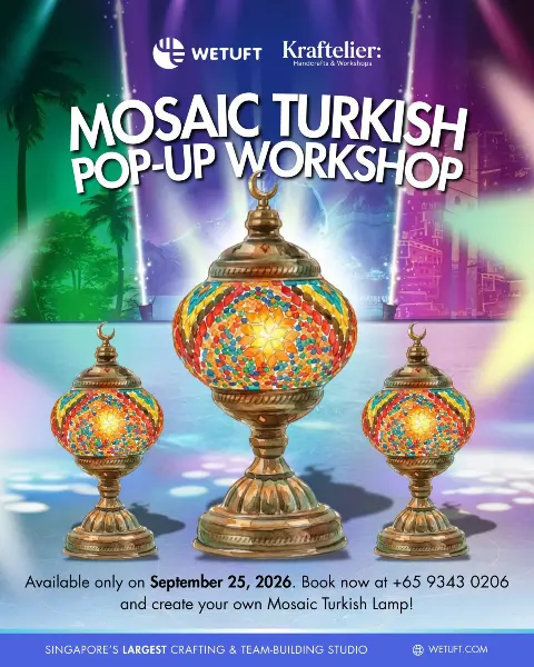 Craft your own mosaic lamp at Mosaic Turkish Pop-Up Workshop