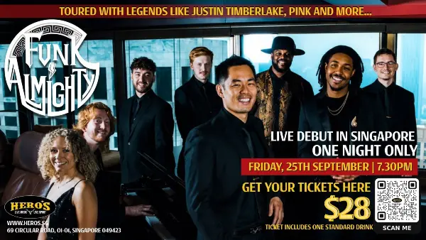 Groove to funk classics at Funk Almighty at Hero’s Singapore